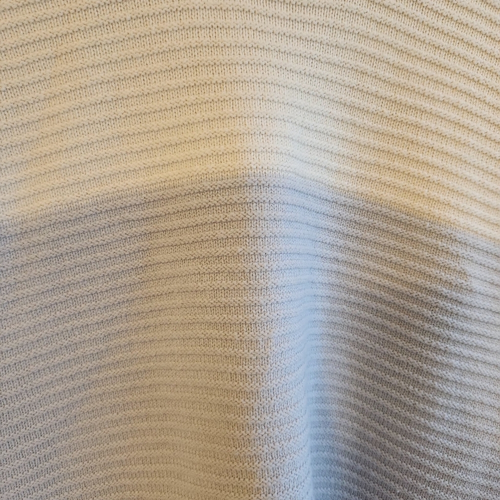 Madewell Greensboro Button-Back Sweater | Cream‎ & Periwinkle | Size M - Picture 5 of 9